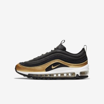 Nike Air Max 97 - Nagyobb Gyerek Air Max Trainers - Fekete/Metal Arany